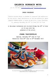 GALERIA HORRACH MOYA - Joana Vasconcelos