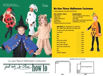 No-Sew Fleece Halloween Costumes - Joann.com