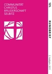 R UND B RIEF 12 1. - Communität Christusbruderschaft Selbitz