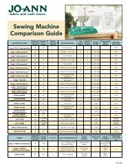 Sewing Machine Comparison Guide - Joann.com