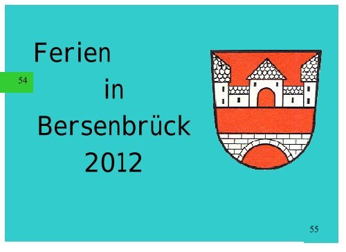 Ferienspaß 2012 - Jugendpflege der Samtgemeinde Bersenbrück