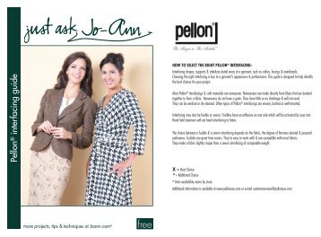 How to select the right pellon interfacing - Joann.com