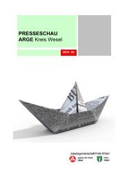 PRESSESCHAU ARGE Kreis Wesel - Jobcenter Kreis Wesel