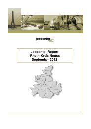 Jobcenter-Report Rhein-Kreis Neuss September 2012