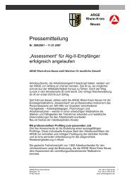 Pressemitteilung - Jobcenter Rhein Kreis Neuss