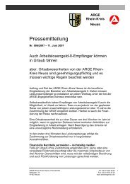 Pressemitteilung - Jobcenter Rhein Kreis Neuss