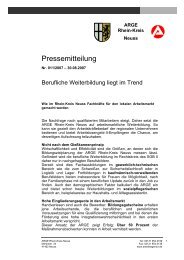 Pressemitteilung - Jobcenter Rhein Kreis Neuss