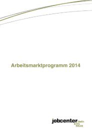 Arbeitsmarktprogramm 2014 - Jobcenter Rhein Kreis Neuss