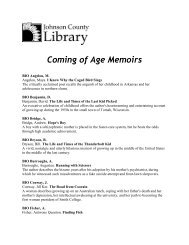 Coming of Age Memoirs (PDF)
