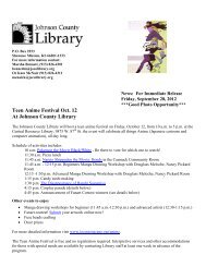 Press release (PDF) - Johnson County Library