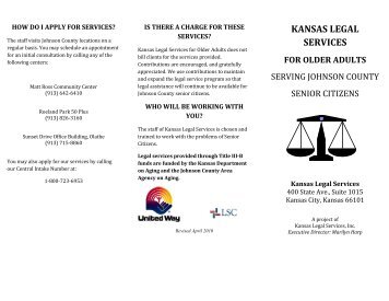 Kansas Legal Services for Older Adults - Johnson County Library