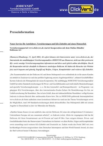 Pressemeldung als PDF - clickvers.de