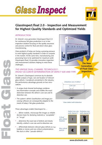 GlassInspect.float 2.0 - Dr. Schenk Inspection Systems