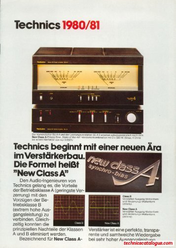 Technics 1980/81 - Technics Catalogus