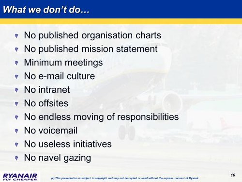 Ryanair Formula