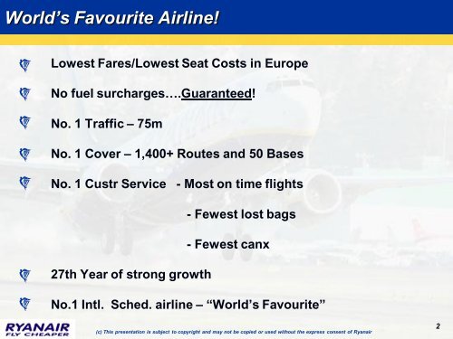 Ryanair Formula