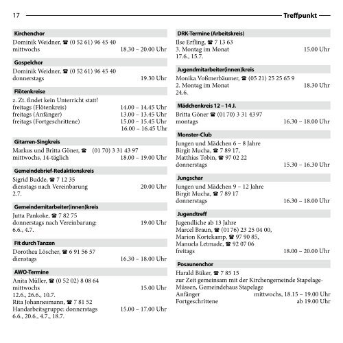 Gemeindebrief - ref. Johannesgemeinde Kachtenhausen