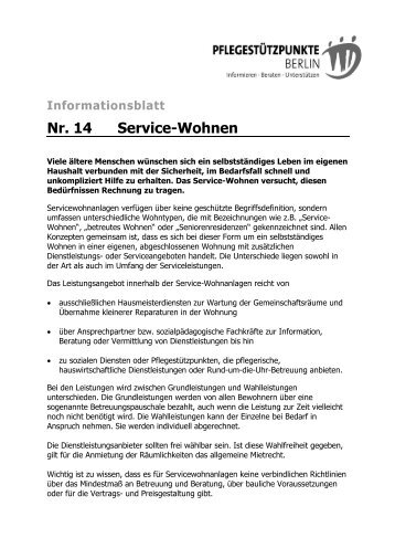 Informationsblatt Nr. 14 Service-Wohnen - Evangelisches ...