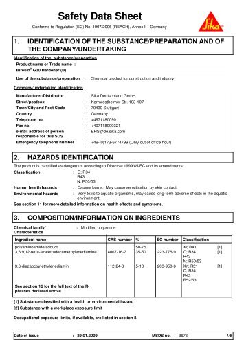 MSDS - John Burn