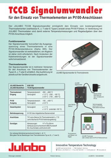 TCCB Signalumwandler - John Morris Scientific