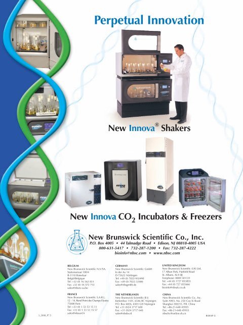 New Brunswick Scientific Innova Catalogue PDF - Asistec