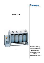 REAX 20 Instruction Manual (PDF) - John Morris Scientific