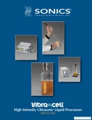Vibra-Cell High Intensity Ultrasonic Liquid Processors (PDF)