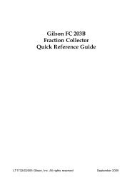 FC 203B Fraction Collector Quick Reference Guide (PDF)