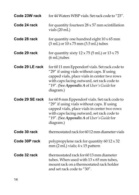 FC 203B Fraction Collector Quick Reference Guide (PDF)