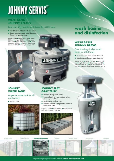 mobile toilets - Johnny servis