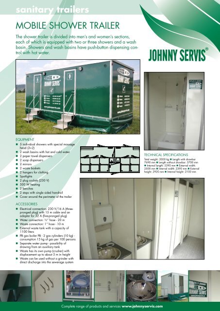 mobile toilets - Johnny servis