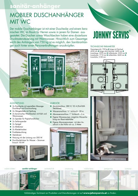 mobile toiletten - Johnny servis