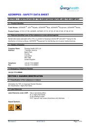 AZOWIPES - SAFETY DATA SHEET - John Preston