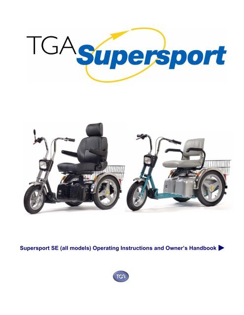 TGA Supersport Manual - Value Mobility Scooters