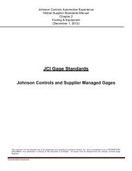 [PDF] JCI Gage Standards - Johnson Controls Inc.