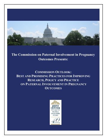 The Commission on Paternal Involvement in Pregnancy Outcomes ...