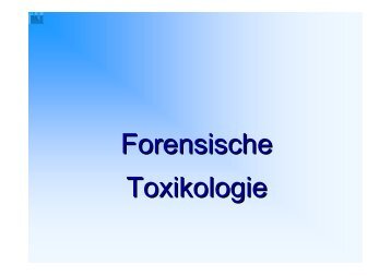 Forensische Toxikologie