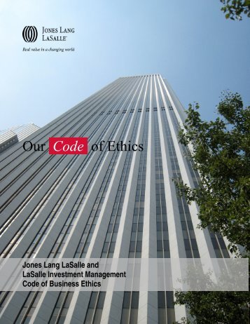 Code of Business Ethics - Jones Lang LaSalle