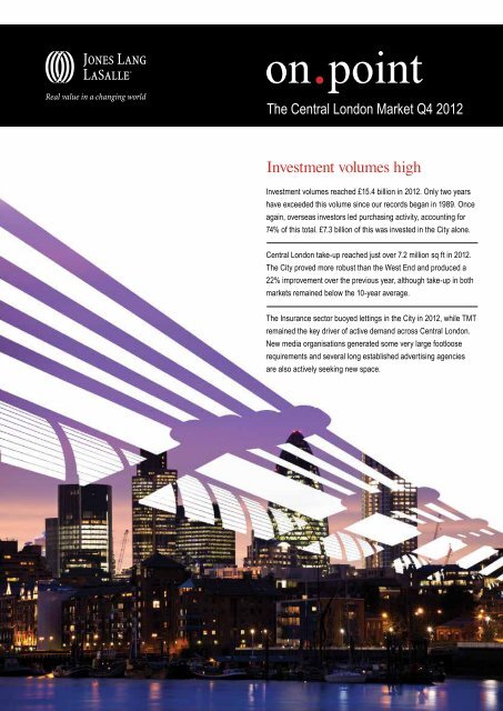 Central London Market Report Q4 2012 - Jones Lang LaSalle