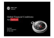 Global Financial Conditions: An Outlook - Jones Lang LaSalle