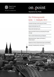 Der Wohnungsmarkt Köln – 1. Halbjahr 2013 - Jones Lang LaSalle