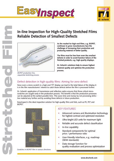 In-line Inspection for High-Quality Stretched Films Reliable ...