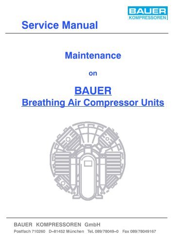 BAUER Service Manual - Jordair Compressors Inc.