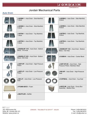 mechanical parts catalogue