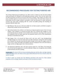 recommended procedure for testing purified air - Jordair ...