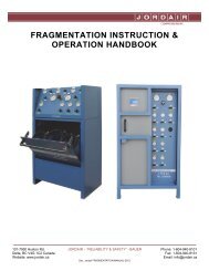 fragmentation instruction & operation handbook - Jordair ...