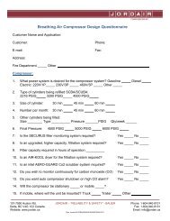 Breathing Air Compressor Design Questionnaire - Jordair ...