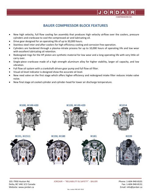 fire-kat series brochure - Jordair Compressors Inc.