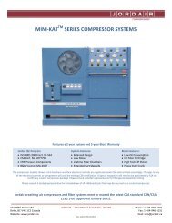 mini-kat series brochure - Jordair Compressors Inc.