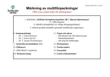 Märkning av multiförpackningar - Jordbruksverket